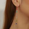 Geometric Circle Beaded Tassel Statement Earrings, Colorful Instagram Worthy European Style for Women