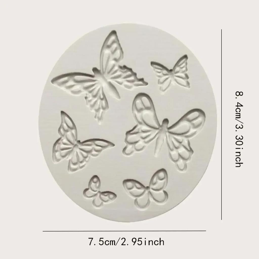 1pc-Butterfly Shape Fondant Cake Silicone Mold Biscuits Pastry Mould Ice Cube Chocolate Candy Molds Cake Decoration Baking Tool