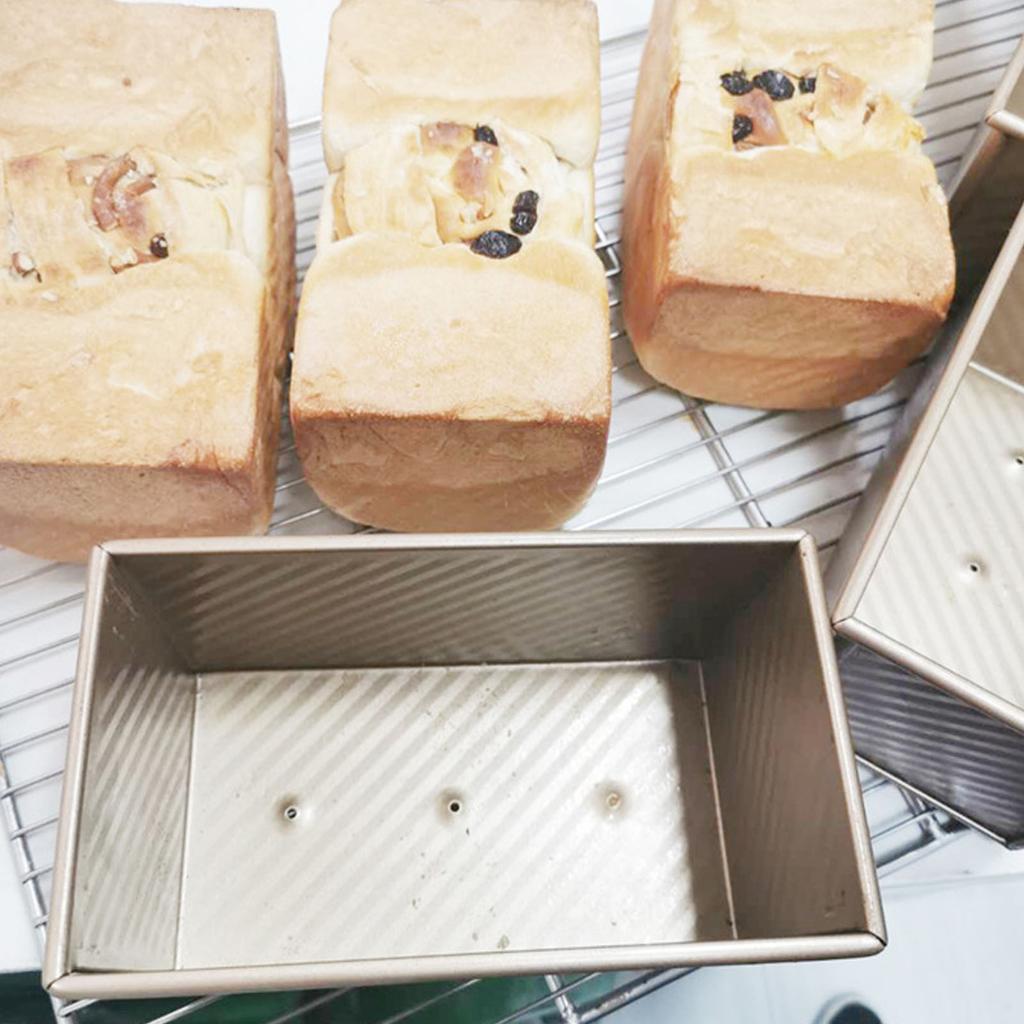 Backform Kastenform mit Deckel Antihaftbeschichtung Schnelllösend Kohlenstoffstahl Wellenmuster Rechteck Toastform