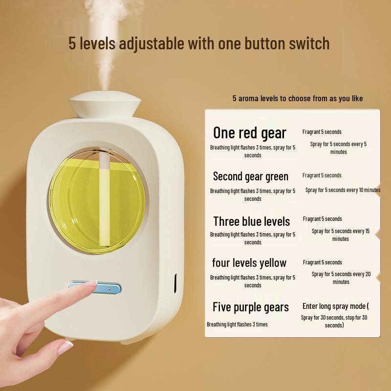 Hotel & Home Fragrance Diffuser: Bedroom & Bathroom Automatic Aromatherapy and Deodorizer Spray Machine.