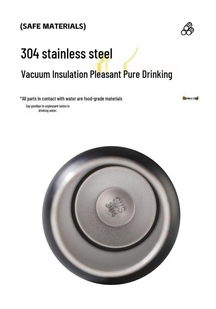 Large Capacity 304 Stainless Steel Vacuum Thermos Cup for Car & Outdoor Use