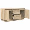 TV Stand with LED Lights Sonoma Oak 100 x 41 x 50 cm