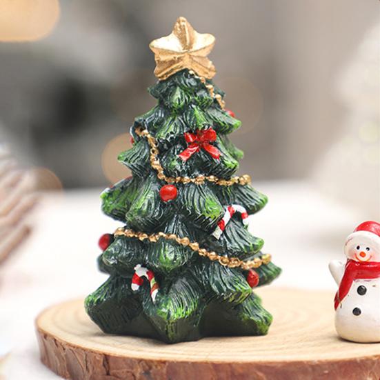 Mini Christmas Tree Tabletop Decor Miniature Xmas Tree Christmas Stockings Canes Bow Decorated Holiday Tree for Home Winter Party Indoor Mantel