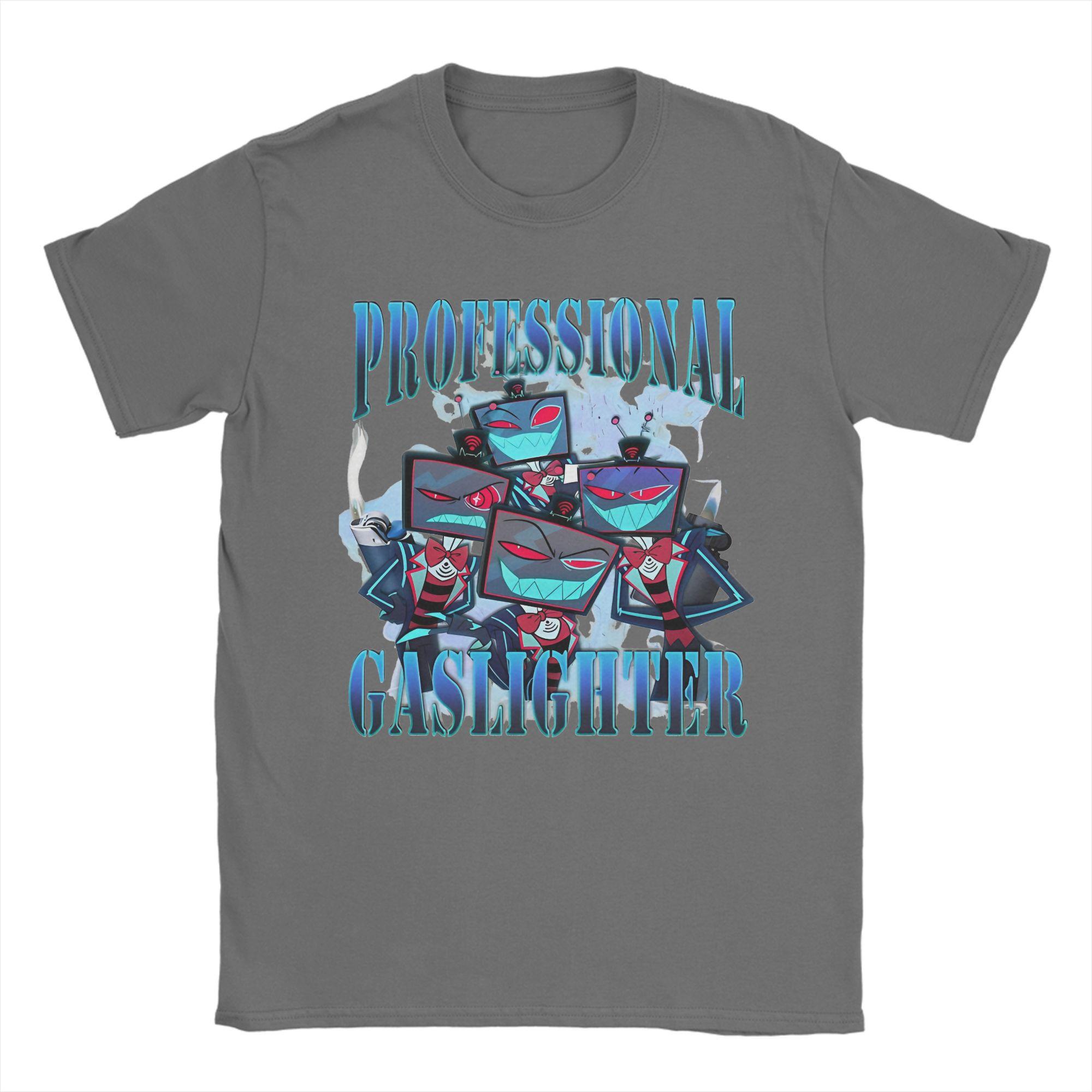 

Men Women Graphic Printed Vox professional gaslighter H-Hazbins anime cartoon H-Hotels Tee T Shirt Pure Cotton T-shirts Clothing 4XL