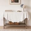 Quadratisches Blumen-Spitzen-Deckchen, Gefranste Weiße Spitzen-Tischdecke, Kleiner Tischbezug im Vintage-Stil für Couchtisch Beistelltisch Teeparty Heimdekoration