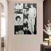 Death Note Anime Tapestry L Theme Black and White Comic Style Cool Room Stuff Vertical Tapestry Large Tapestry Room Decoration