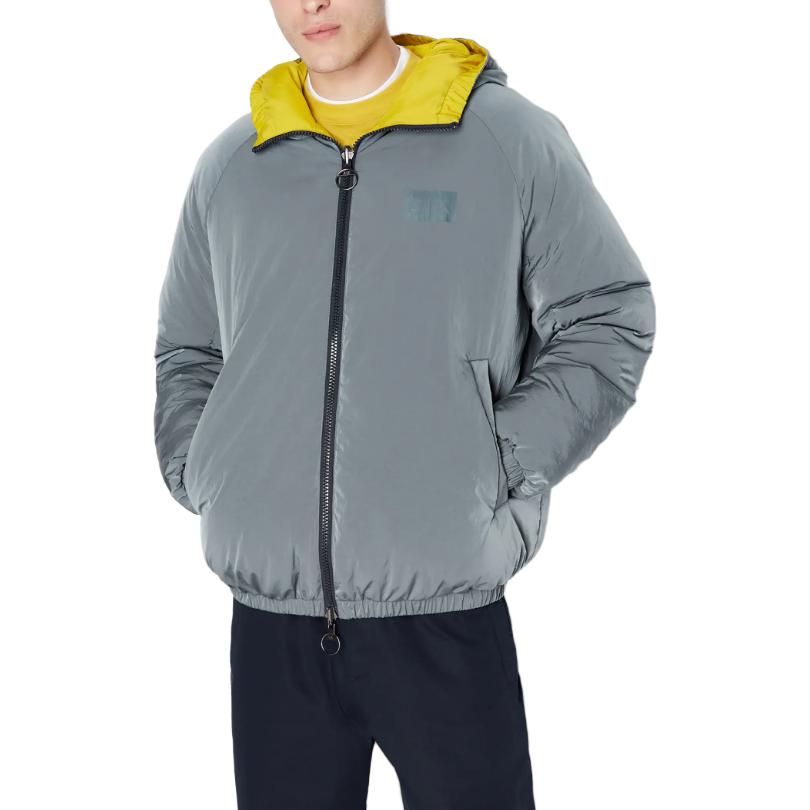 Armani Exchange AE Logo Printed Casual Hooded Cotton Jacket Men jackets Multicolor 6RZB43-ZNXXZ-29BE