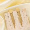 316L Stainless Steel New Fashion Fine Jewelry Metal Modern Punk Round Tassel Stud Earrings For Women
