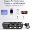 3 In 1 Car Charger Adapter PD 3 Socket Cigarette Lighter Splitter Charge Independent Switches DC Cigarette Outlet