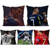 C-Cristiano R-Ronaldo Cr7 Taie d'oreiller Carré Oreiller Chambre à coucher Canapé Loisir Confort Coussin Voiture Salon Décoration de la maison 40X40
