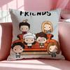 Tv F-Friends Cushion Cover Breathable Linen Pillowcase Summer Odorless Eco-Friendly Invisible Zipper Washable