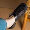 Silver Toe-Over Summer Flat Bottom Half Slippers Women's Breathable Hole Design Outdoor Wear Rubber Sole Simple Style Shoes