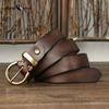Retro Korean Style Fashion All-match Women's Belt Ladies Copper Buckle Genuine Leather Cowhide Jeans Belt Female