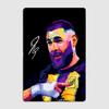 Karim Benzema Football Player Vintage Retro Metal Poster Sign Garage Club Custom Wall Decor Tin Room Decor Home Decor