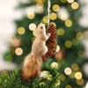 Fünf Plastik-Eichhörnchen-Anhänger für Weihnachtsbaum und Tischdekoration Saisonale Feiertagsdekorationen Bringen Freude ins Zuhause
