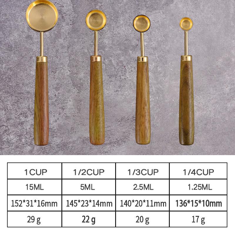 Stainless Steel Titanium Plated Measuring Set