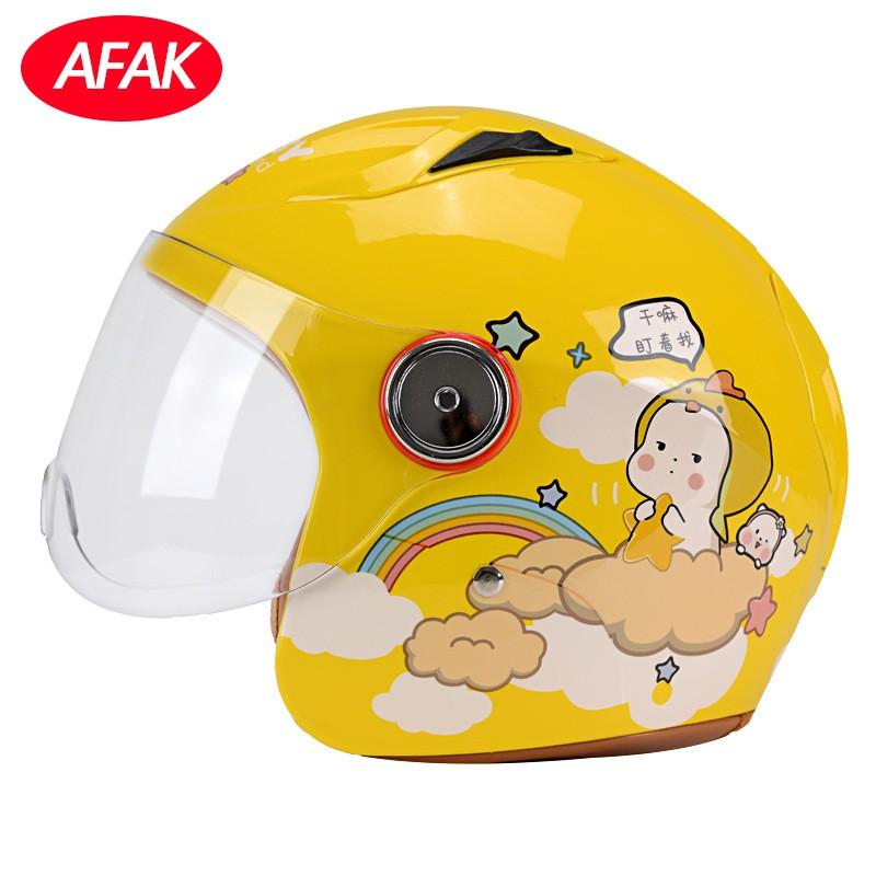 Certified Kids Motorcycle Helmet Electric Scooters ABS Half Safe Lightweight Cartoon Design