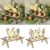 1 Pcs DIY Rabbit Chick Easter Egg Tray Wooden Cute Party Decoration Home Decoration House Decoration Creative