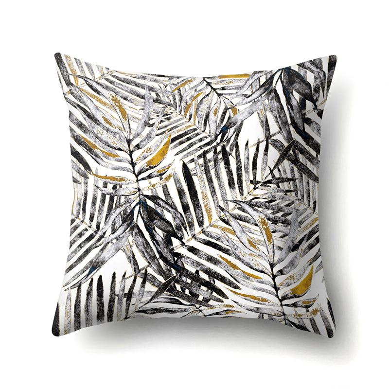 Polyester Pillowcase Plant Fresh Car Decoration Home Printed Pillowcase Sofa Cushion Cover