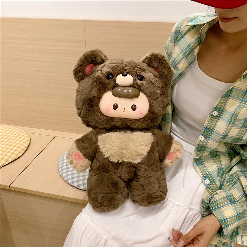 Cute Cartoon Little Bear Plush Backpack - Versatile and Adorable!