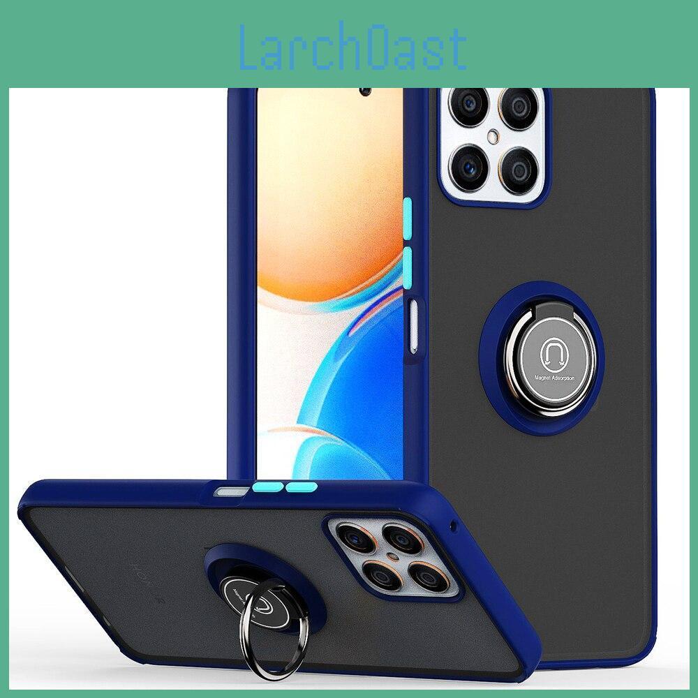 Clear Keysion Matte Phone Fashion Case For Honor X8 Transparent Shockproof Ring Stand Phone Back Cover For Huawei Honor X30i