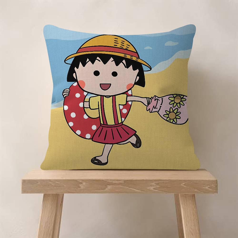 Anime C-Chibi M-Maruko-Chan Personalized Pillow Dust Cover Bedroom Kids Party Decoration Pillowcase Birthday Children Gift