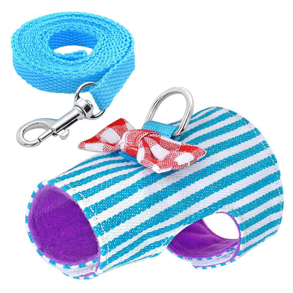 

Hamster Accessories Bowknot Bowtie Pet Supplies Harness and Leash Set Traction Rope Small Pets Vest XS-2