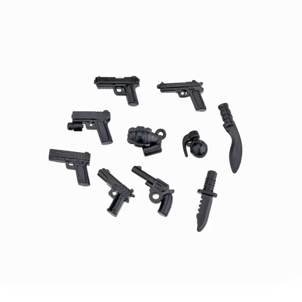 25/50/100ks Vojenské zbraně SWAT Zbraň Dělo Voják Armáda Policejní klobouk Stavebnice Figurka Příslušenství Modelové kostky DIY Hračka