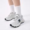 MLB New York Yankees Slip Resistant Abrasion Resistant Low Top Chunky Sneakers Unisex White 3ASHW075N-50WHS