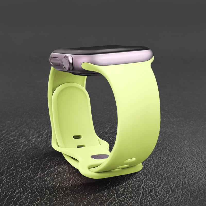 Sport Silicone Strap For Apple Watch Bands 44mm 46mm 42mm 45mm 41mm 49 40mm Correa Bracelet iWatch series 10 11 9 8 7 ultra 3 SE