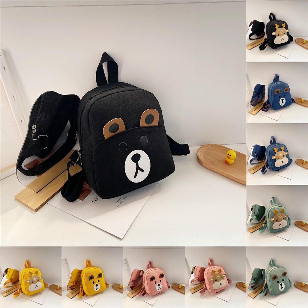 Childrens Cartoon Backpack With Breathable Canvas Material For Kindergarten Kids