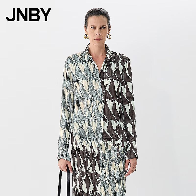 JNBY Retro Modern Colorblock Long-Sleeve Shirt