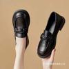 Platform loafers high-heeled small leather shoes British style one-pedal thick-heeled soft-soled single shoes