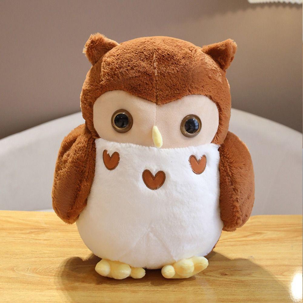 Soft Cartoon Simulation Owl Doll PP Cotton Anime Couple Owl Plush Doll Birthday Parties