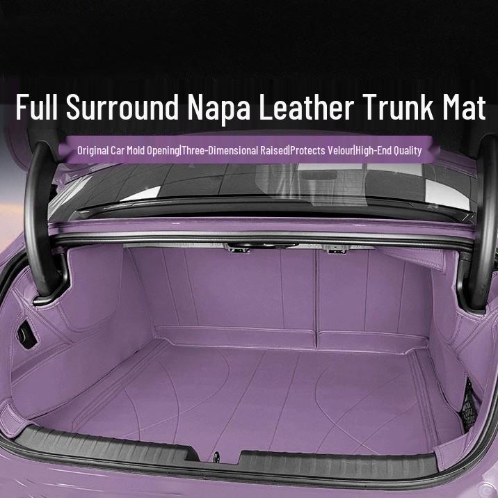 YU7 Trunk Mat: Leather, Anti-dirty, Wear-resistant, Full Coverage Tail Box Mat Accessories.