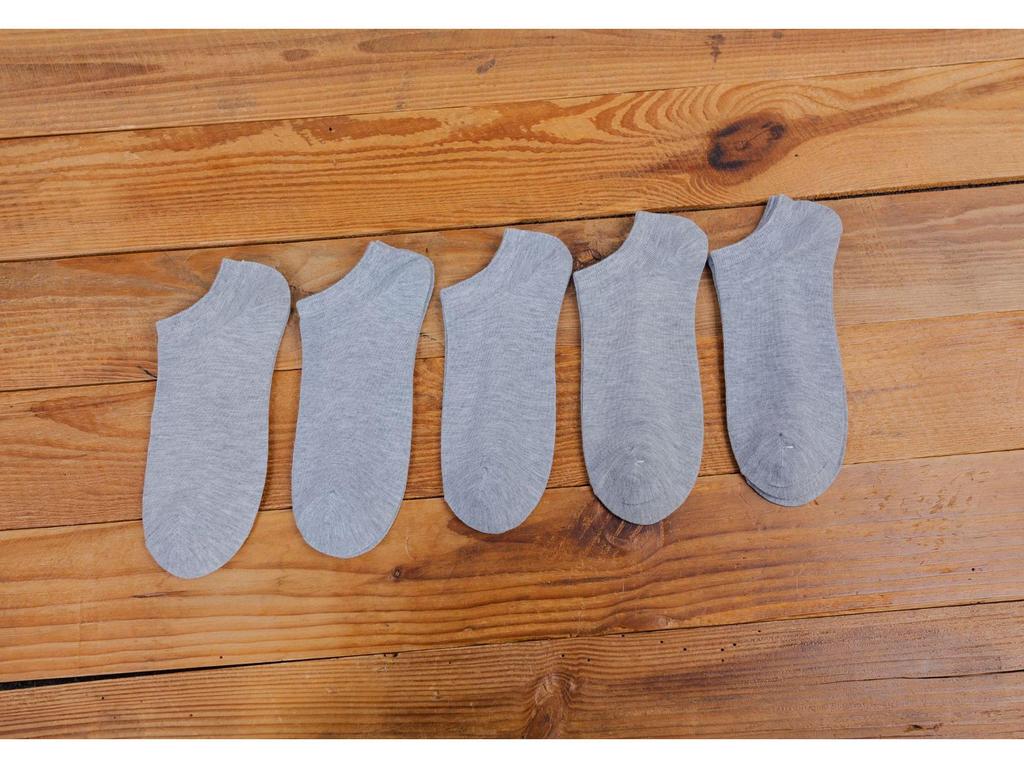Men's Minimalist Black & White Low-Cut Socks - Spring/Autumn