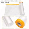 New Transparent Pre-Taped Masking Film 12M/20M Durable Automotive Paint Coverage Car Painting Protection Cover
