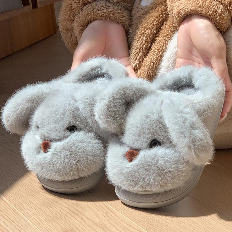 

Мода 2025 Милые Пушистые Тапочки Щенки Женские Прекрасные Домашние Теплые Хлопковые Тапочки Женские Удобные Мягкие Плюшевые Зимние Шлепанцы Обувь 44-45