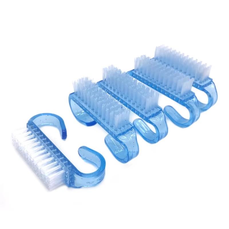 Acrylic Nails Art Brush 4 Color Nail Art Manicure Pedicure Soft Remove Dust Plastic Cleaning Nail Brushes File Tools