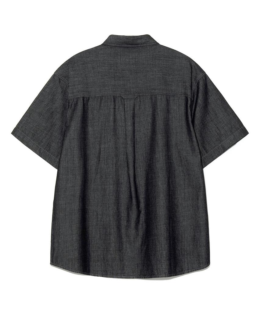LEE Loco Pocket Denim Short Sleeve Shirt Black Wash