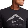 Nike Dri-FIT Logo Print Crew Neck Long Sleeve T-Shirt Men Tops Black FN0827-010