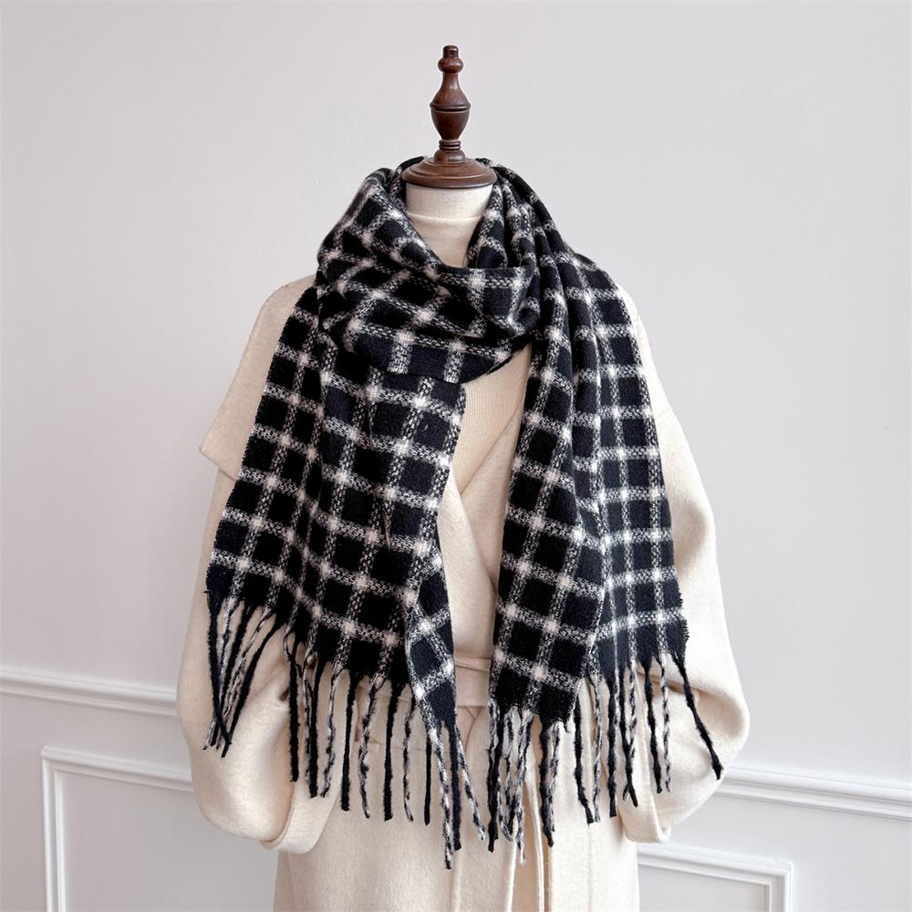Classic Multi-color Plaid Scarf Cashmere Feeling Woman Acrylic Scarves Warm Checkered Scarf Lady Winter Foulard Bufanda Shawl