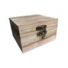 1Pcs Jewelry Storage Box 10x10x6CM Square Wooden Storage Box Retro Flip-Top Wooden Box Giving Box  With Lid Clasp Locking
