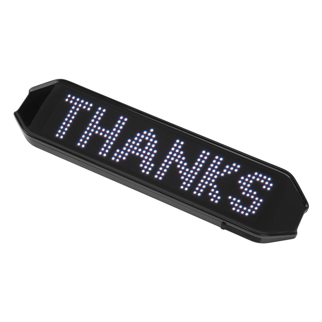 225 X 55 X 15mm Color LED Sign 4 Modes APP Control Programmable Bike Turn Signals USB Charging