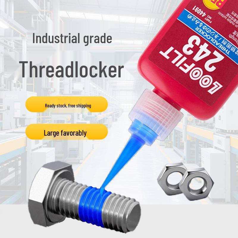 243 High-Temperature Threadlocker: Medium-High Strength Metal Anaerobic Sealant Adhesive for Anti-Loosening Screw Fastening
