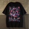 Summer New Fashion Personalized Versatile High Street Printed Men's and Women's Short Sleeve Crew Neck Comfortable Loose T-Shirt