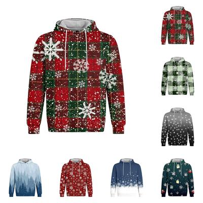 Sudadera con Capucha Navideña para Hombre con Manga Larga