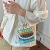 Elegant Straw Shoulder Bag Bohemian Women's Crossbody Bag Chain Messenger Box Bag  Vacation