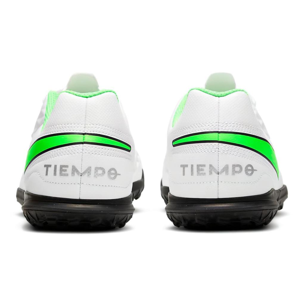 Nike Tiempo Legend 8 Club TF Slip Resistant Abrasion Resistant Low Top Kids' Soccer Shoes White Green Kids' AT5883-030