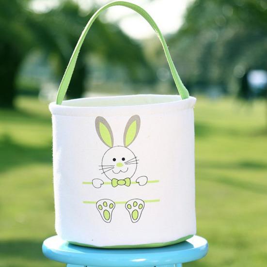 Cadou de Paște cu model iepure drăguț geantă de pânză geantă de mână coș pentru fete băieți